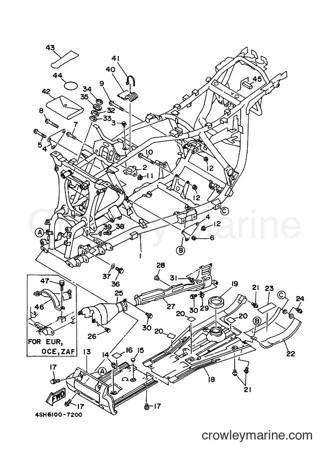 1998 ATV YFM400FW - YFM400FW (4SHC) [010] - FRAME