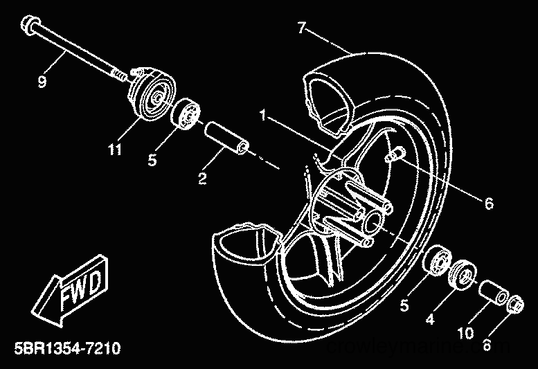 1999 Scooter YQ50L - YQ50L (5HER) [010] - FRONT WHEEL
