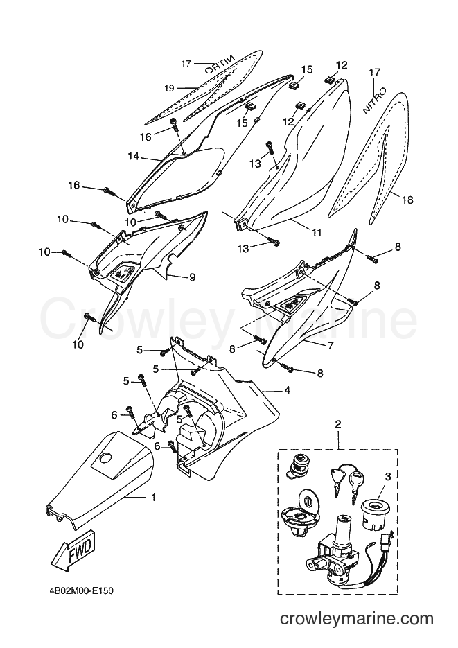 2006 Scooter YQ50L - YQ50L (4B02) [030] - SIDE COVER
