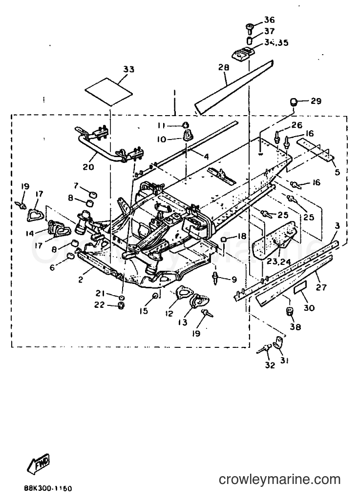 1991 Snowmobile VT480TF - VT480TF (88K1) [010] - FRAME