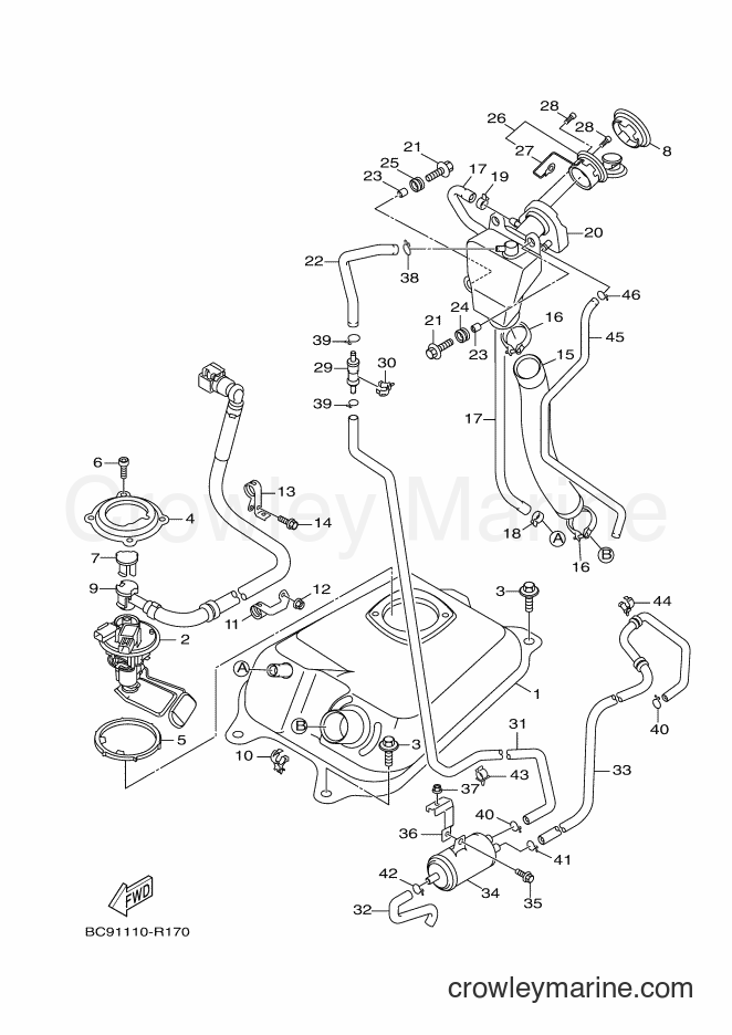 2017 Scooter YW125 - YW125 (BC94) [010] - FUEL TANK