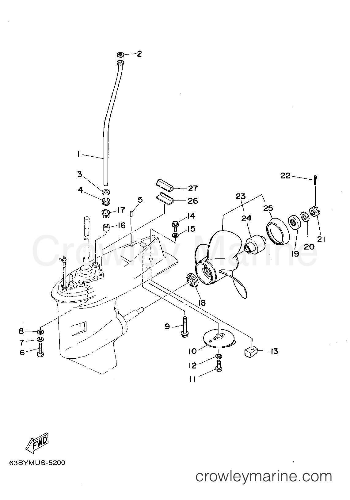 Yamaha Motors 40MSHT - LOWER CASING DRIVE 2