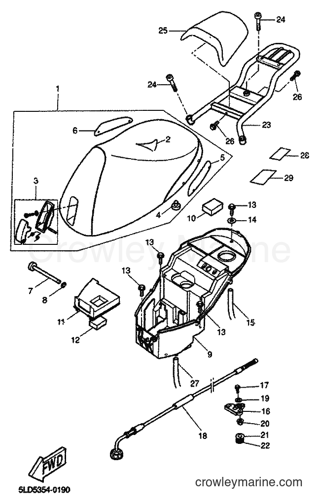 2001 Scooter YH50 - YH50 (5JB6) [040] - SEAT & CARRIER