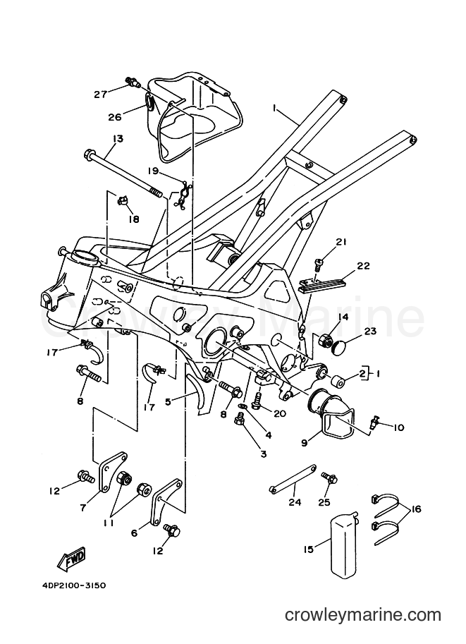 1993 Street Bike TZ250 - TZ250 (4DP2) [050] - FRAME