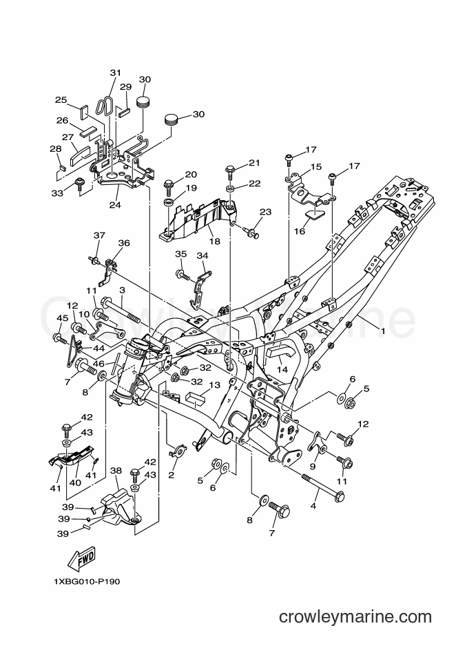 2016 Street Bike MT-07A - MT-07A (1XBK) [010] - FRAME