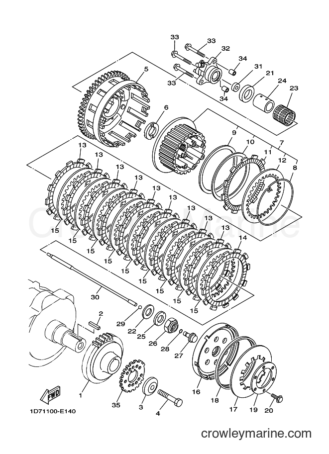 Yamaha Motors XV1900A (4D56) [010] - CLUTCH