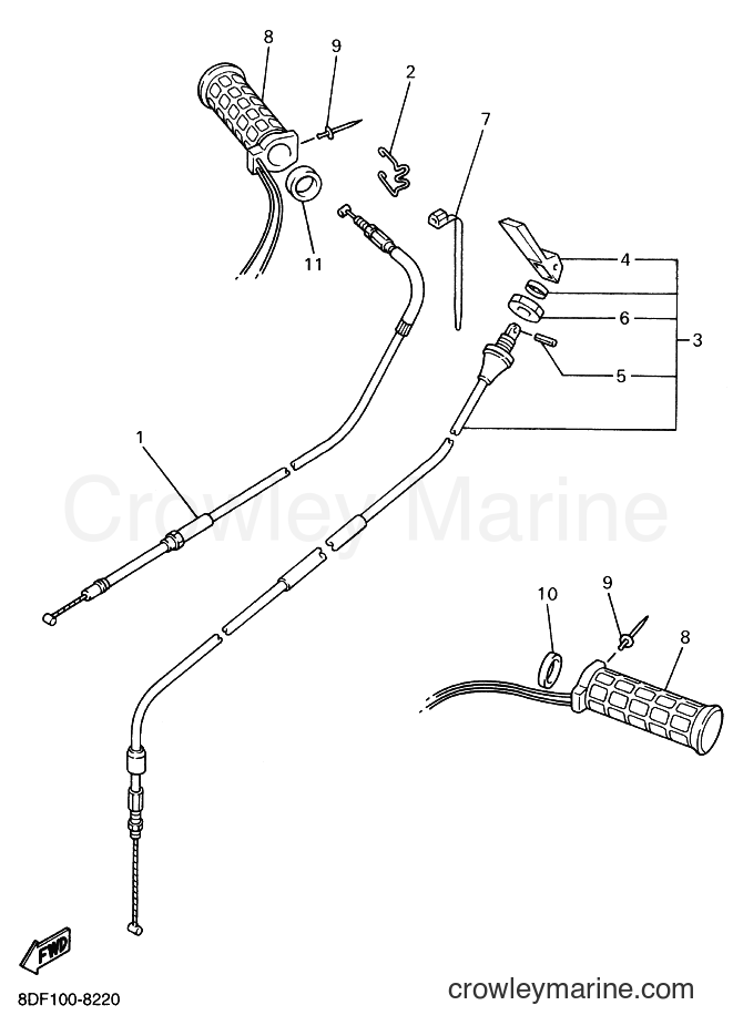 Yamaha Motors SRX700 (8DN1) [030] - CONTROL CABLE