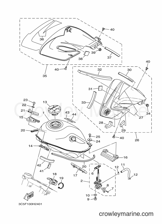 2009 Dirt Bike XT250 - XT250 (3C5F) [010] - FUEL TANK