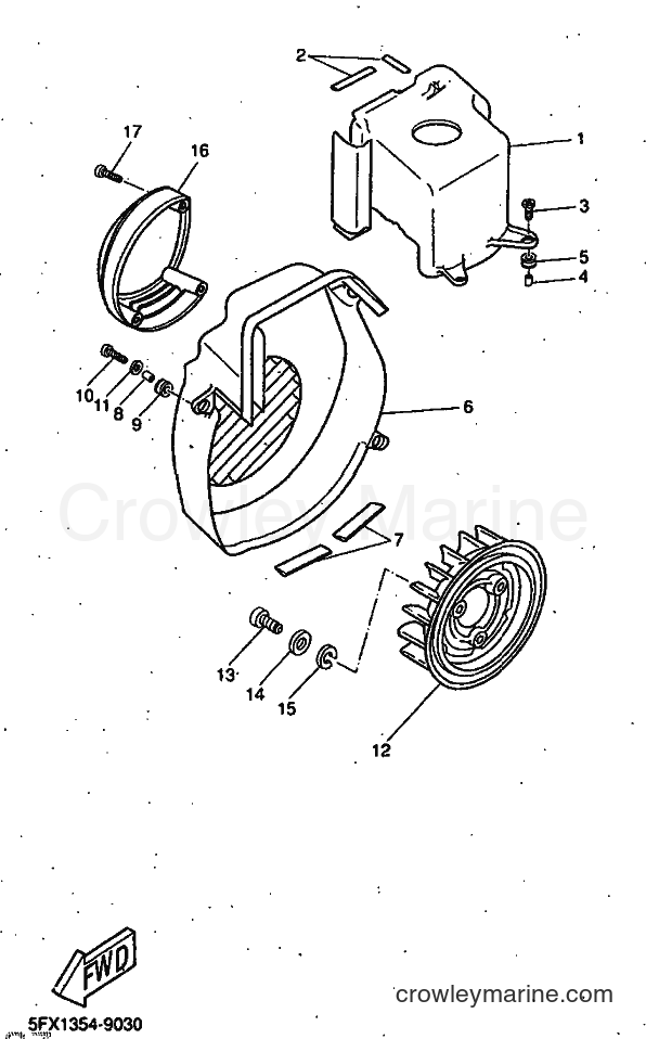 1999 Scooter CW50RS - CW50RS (5FX9) [999] - AIR SHROUD & FAN