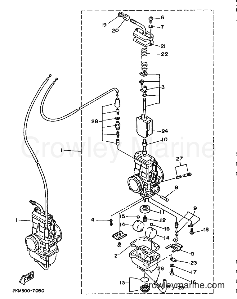 Yamaha Motors TZ250 (2KM) [999] - CARBURETOR
