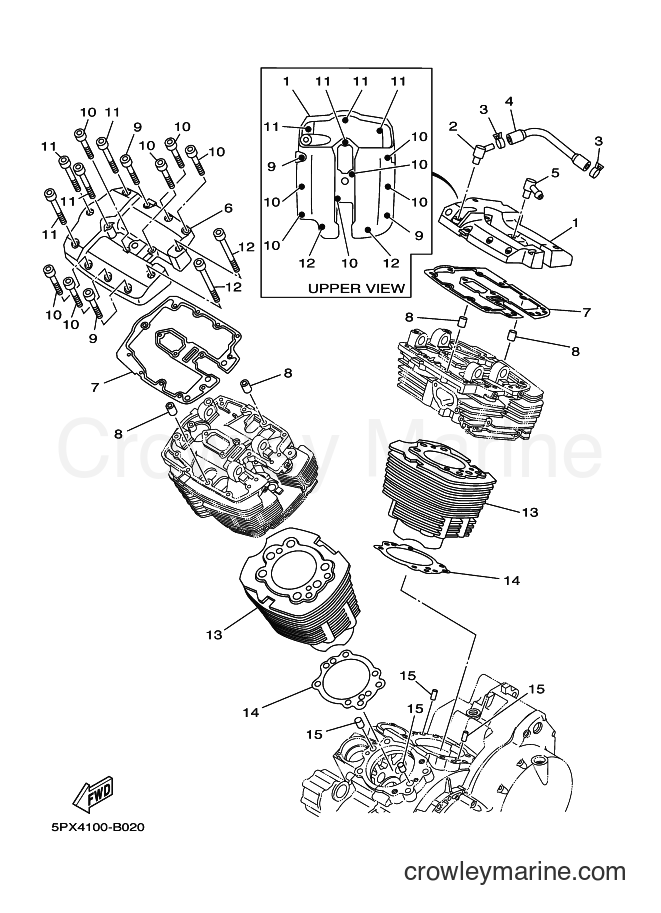 Yamaha Motors XV1700PC (2D89) [010] - CYLINDER