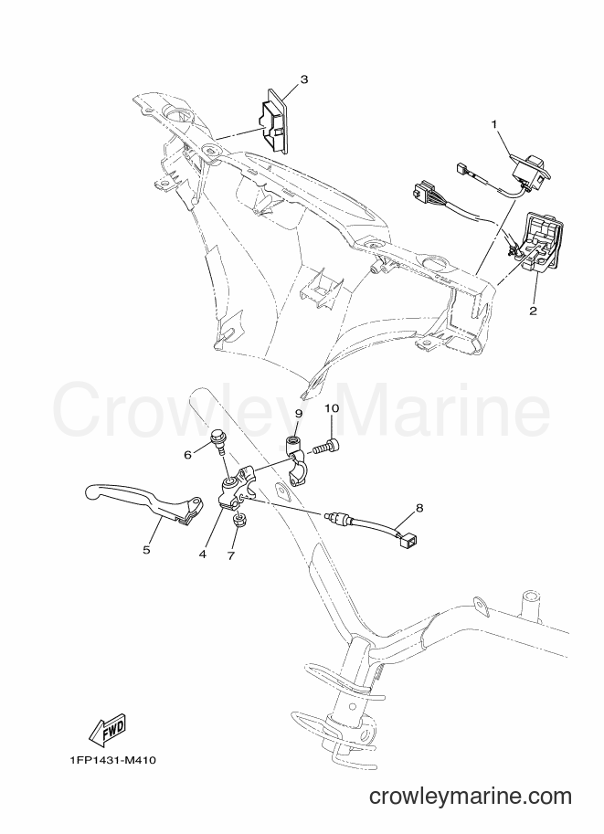 Yamaha Motors T115FL (1FPJ) [010] - HANDLE SWITCH & LEVER 2