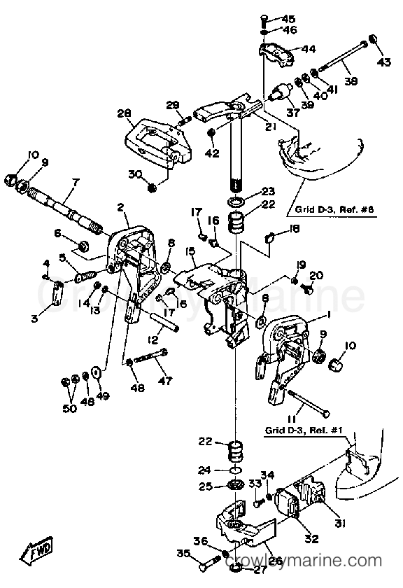 Yamaha Motors 40ETLH - BRACKET 1