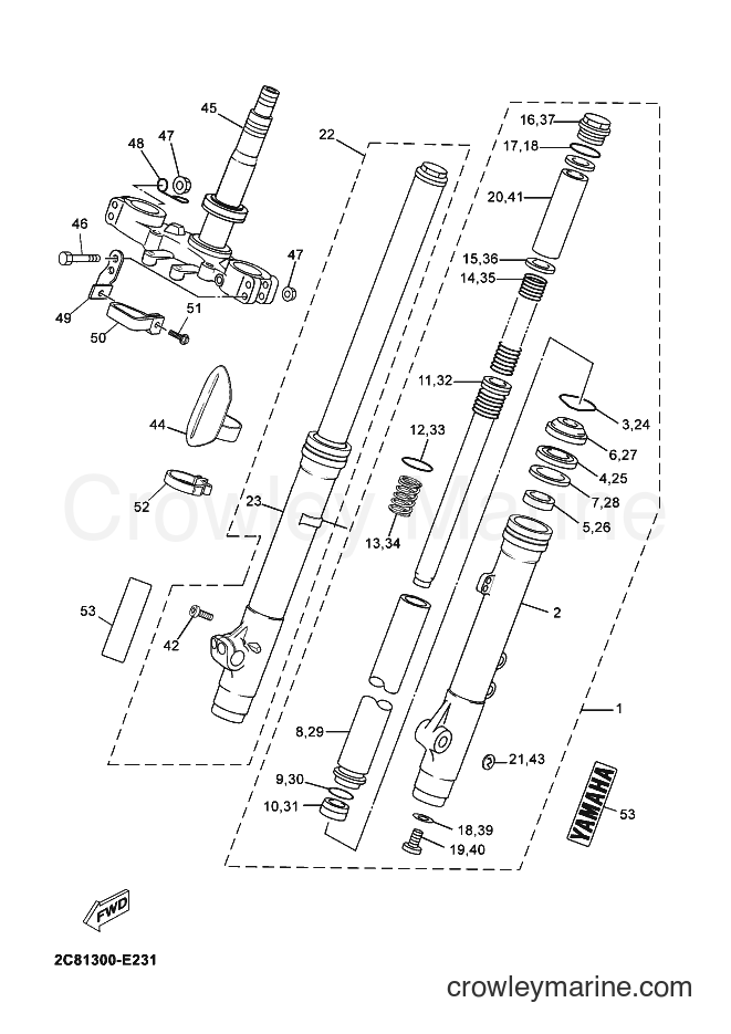 2006 Dirt Bike DT125X - DT125X (2C82) [060] - FRONT FORK