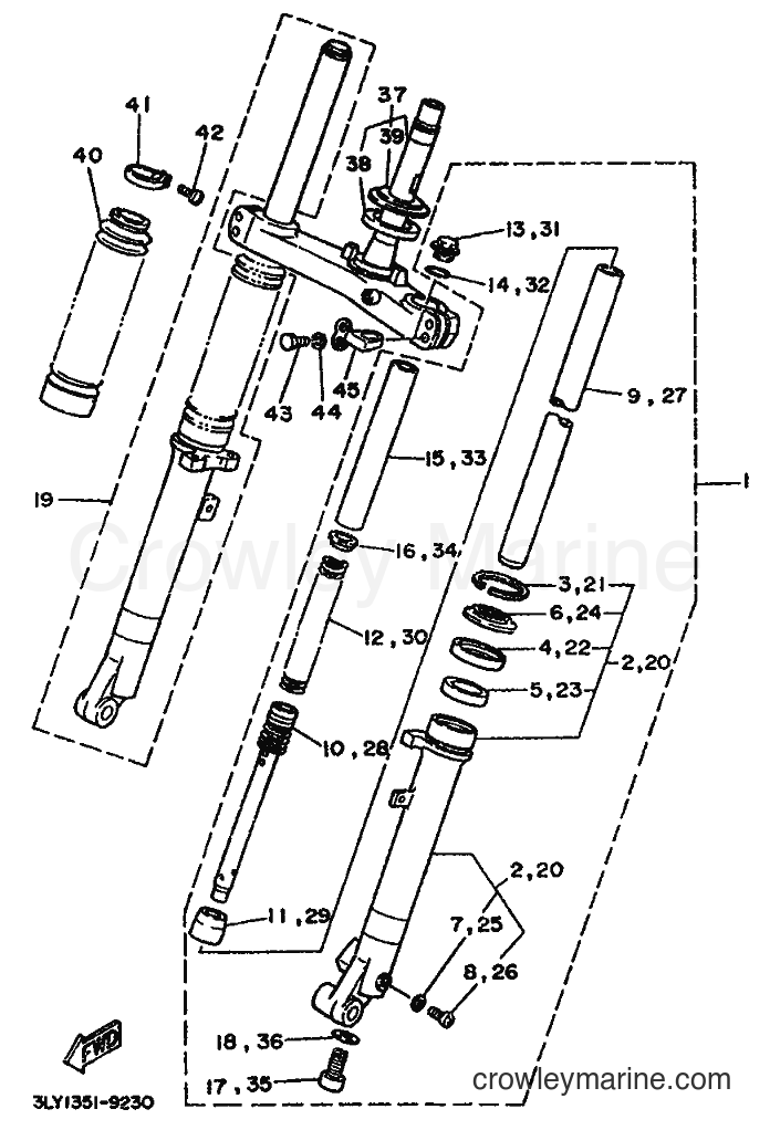1994 Dirt Bike TW200E - TW200E (3LY2) [999] - FRONT FORK