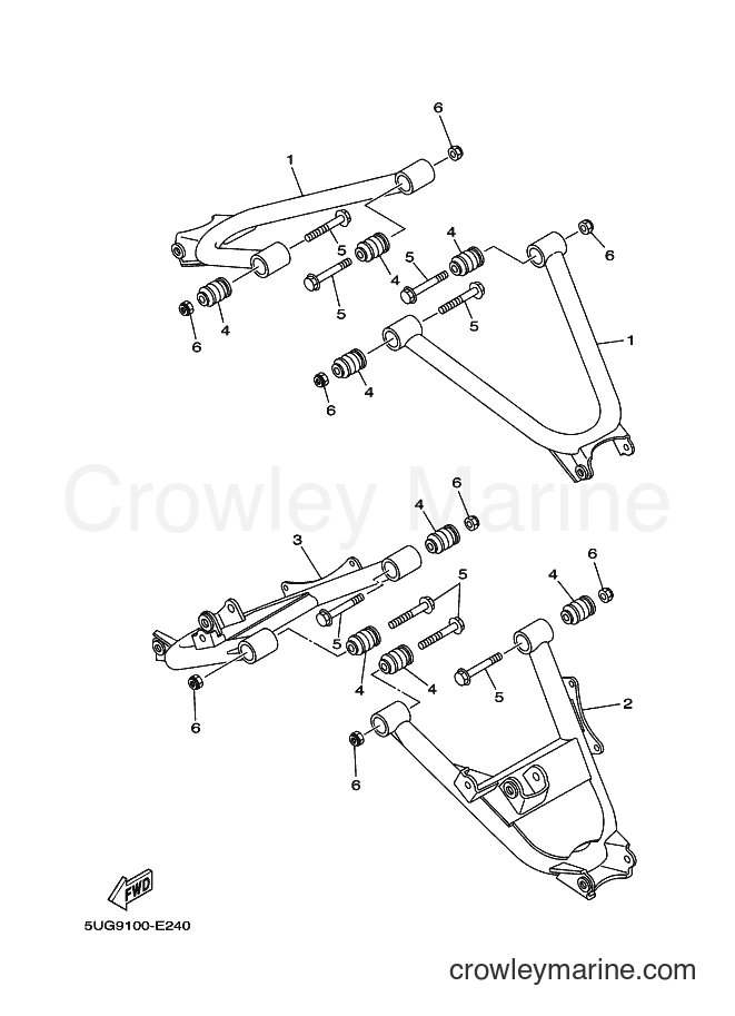 2006 ATV YXR660F - YXR660F (5UGH) [010] - REAR ARM
