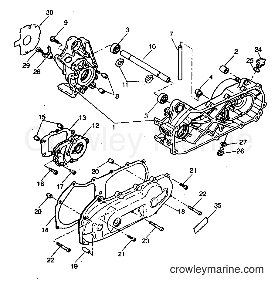 1999 Scooter YH50 - YH50 (5KG1) [010] - CRANKCASE