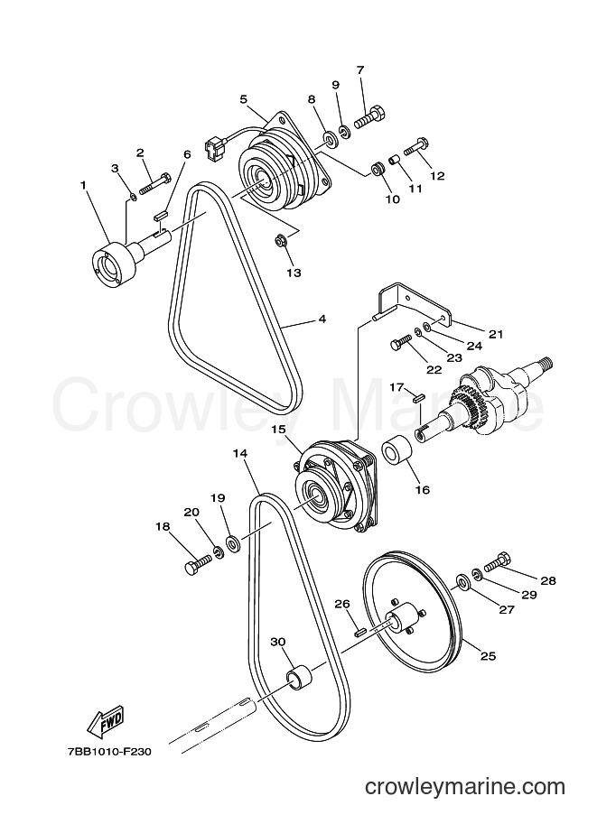 2013 Snowblower YS1390A - YS1390A (7BB3) [010] - V BELT & PULLEY