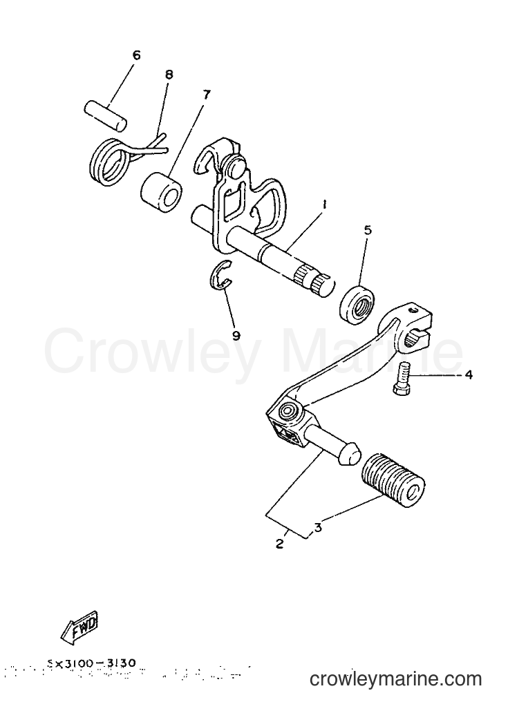 1986 Dirt Bike IT200S - IT200S (1VH) [999] - SHIFT SHAFT