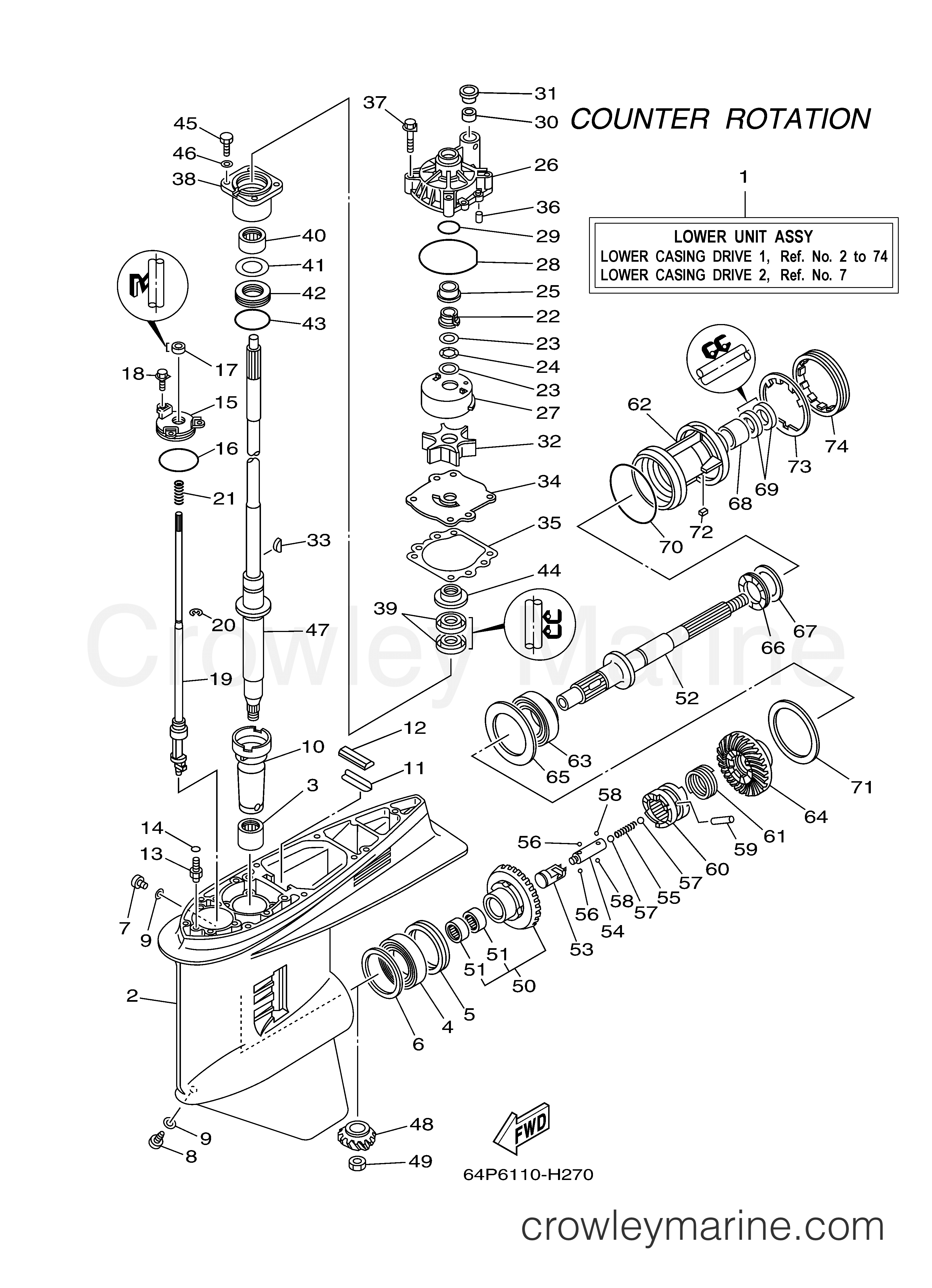 Yamaha Motors LF150TXR - LOWER CASING DRIVE 3