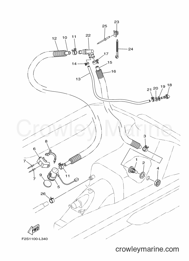 Yamaha Motors FA1800 (F2S4) [020] - BILGE PUMP