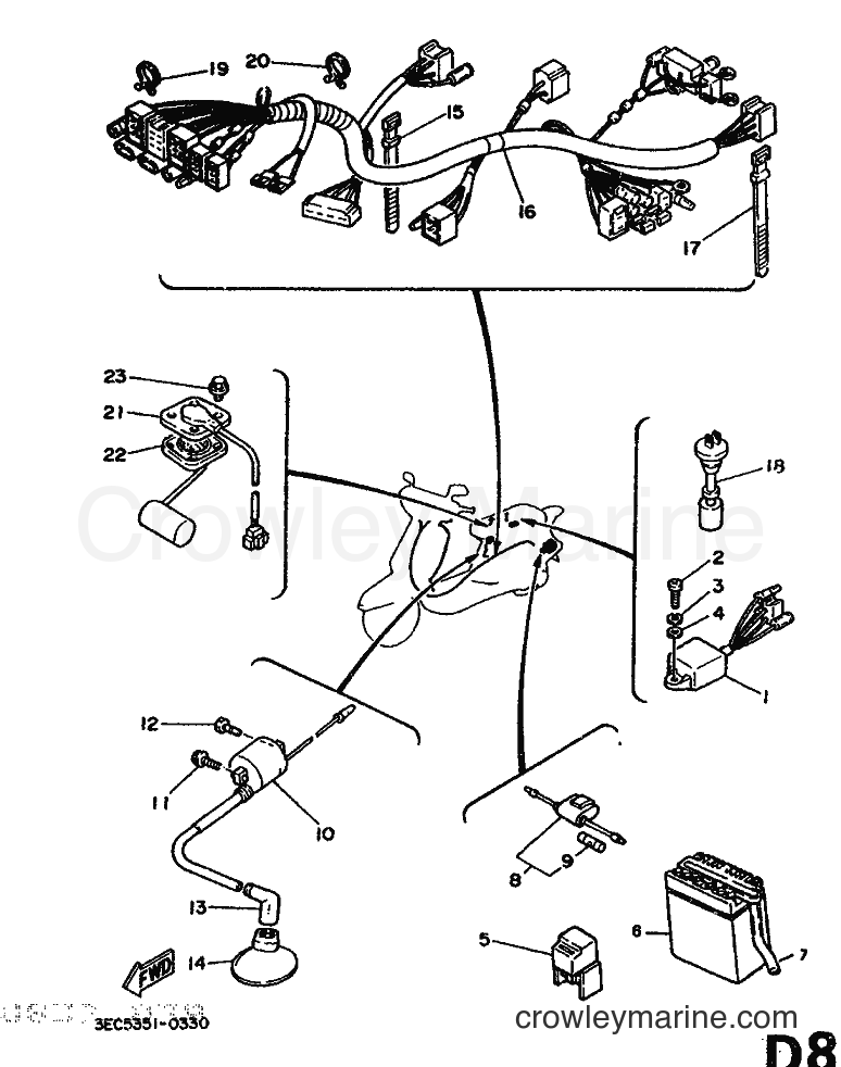 1990 Scooter CH50 - CH50 (3EC6) [999] - ELECTRICAL 1