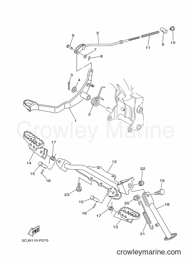 2016 Dirt Bike TT-R50E - TT-R50E (2CJE) [010] - STAND & FOOTREST
