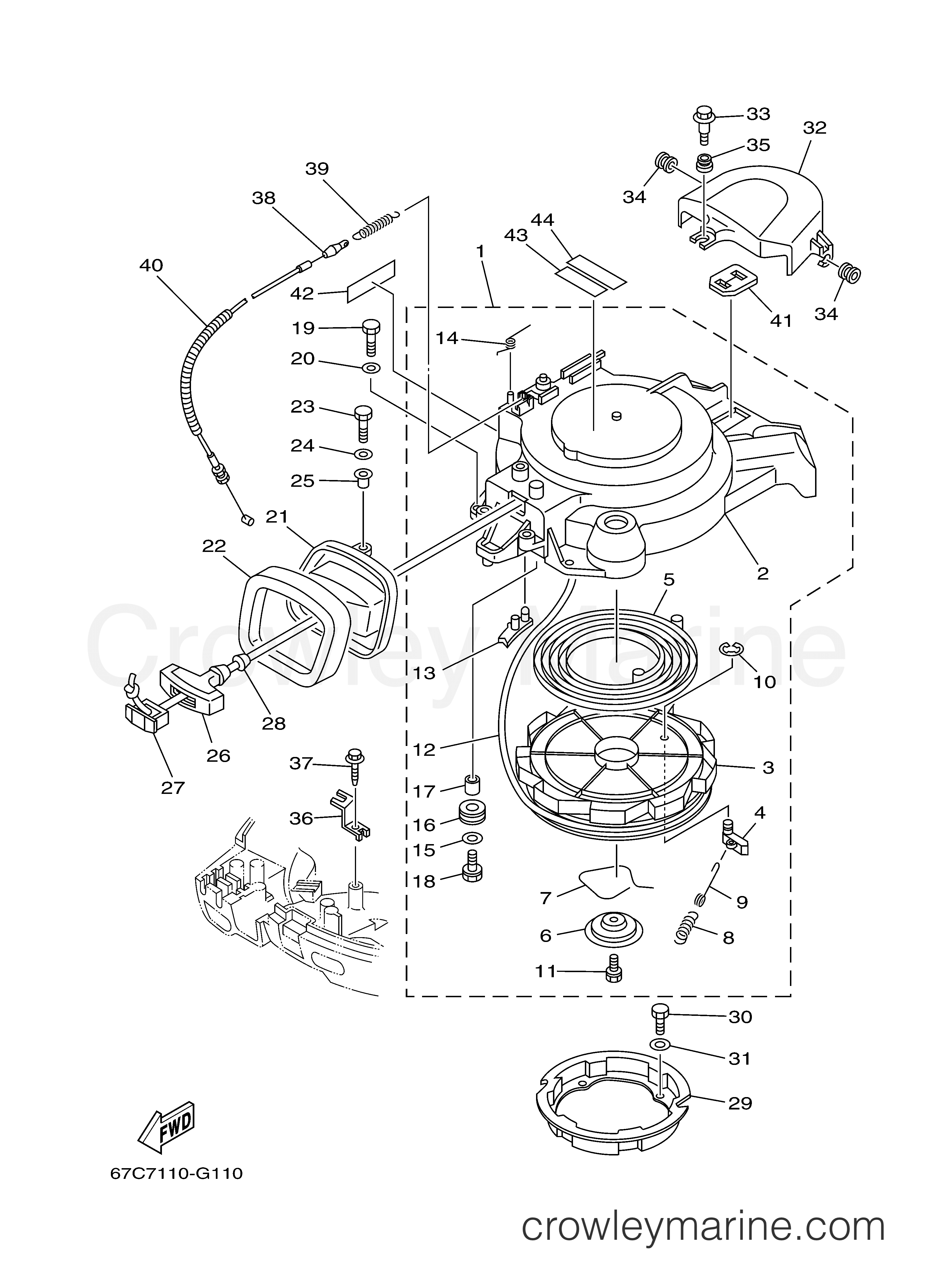 Yamaha Motors F40BMLH - STARTER