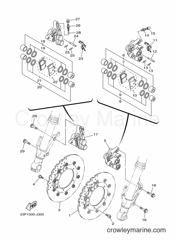 2011 Dirt Bike XT1200Z - XT1200Z (23P8) [010] - FRONT BRAKE CALIPER