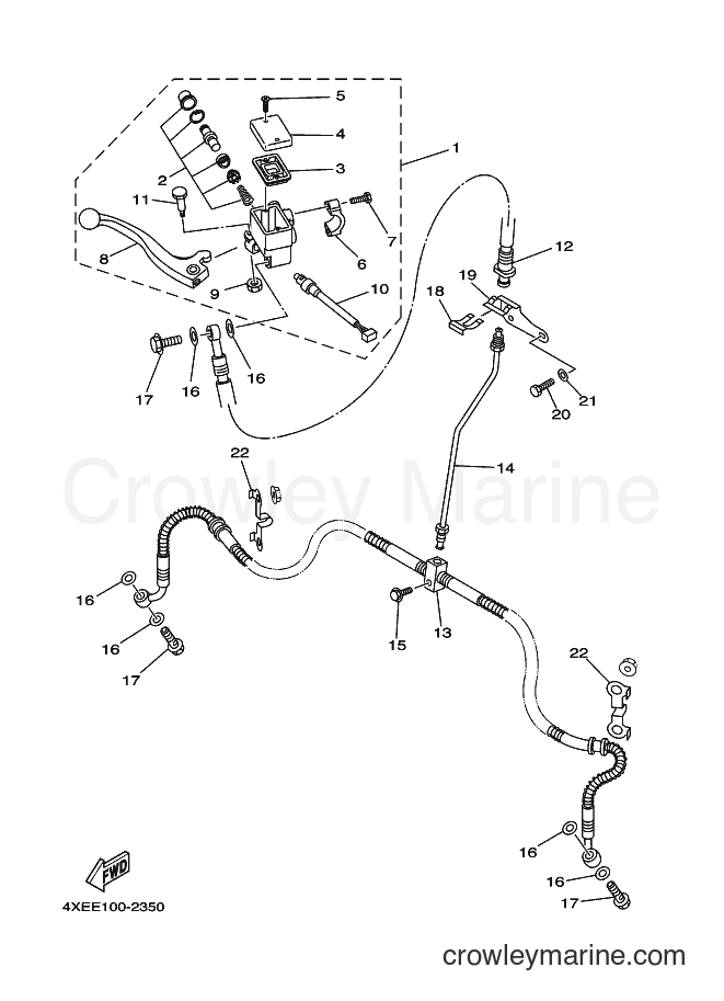 2002 ATV YFM250 - YFM250 (4XEF) [010] - FRONT MASTER CYLINDER
