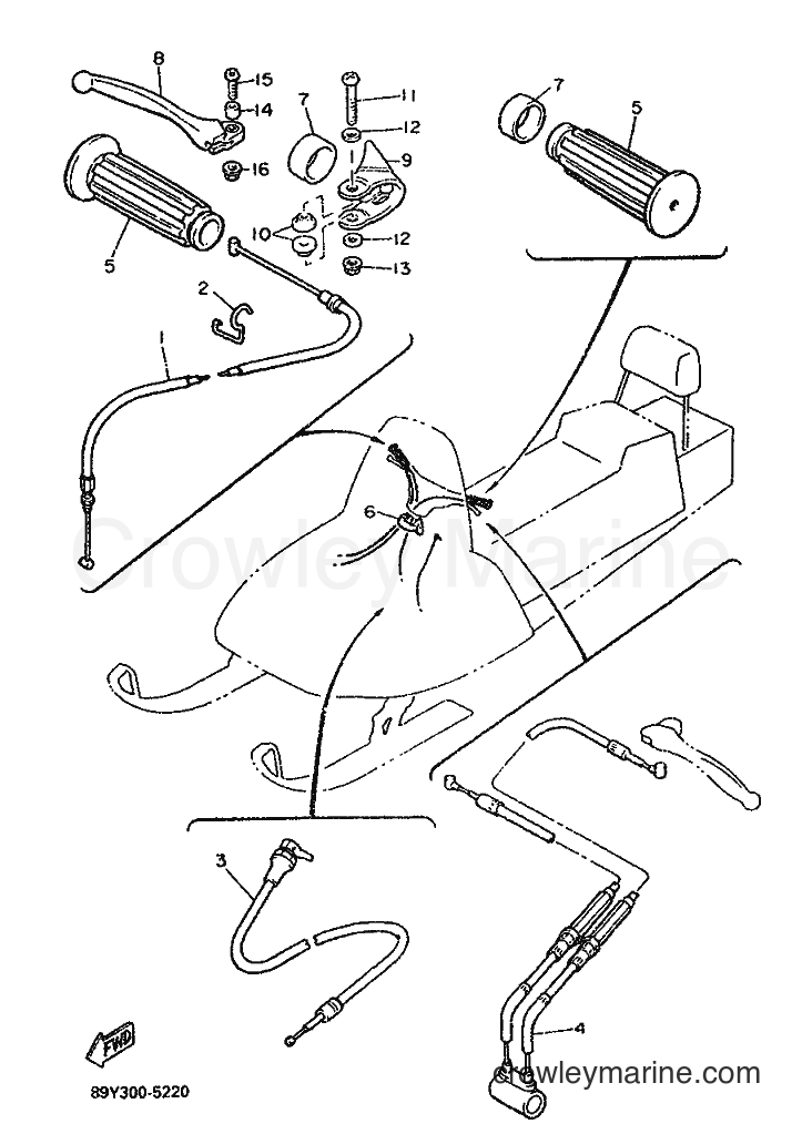 Yamaha Motors ET410TR (89Y4) [010] - CONTROL CABLE