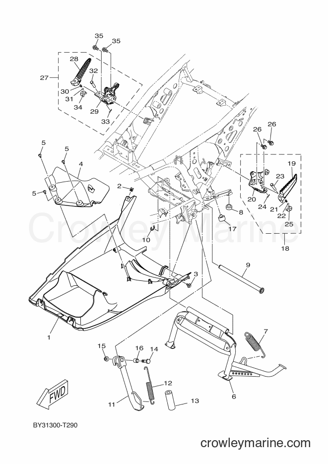 2018 Scooter CZD300-A - CZD300-A (BY31) [030] - STAND & FOOTREST
