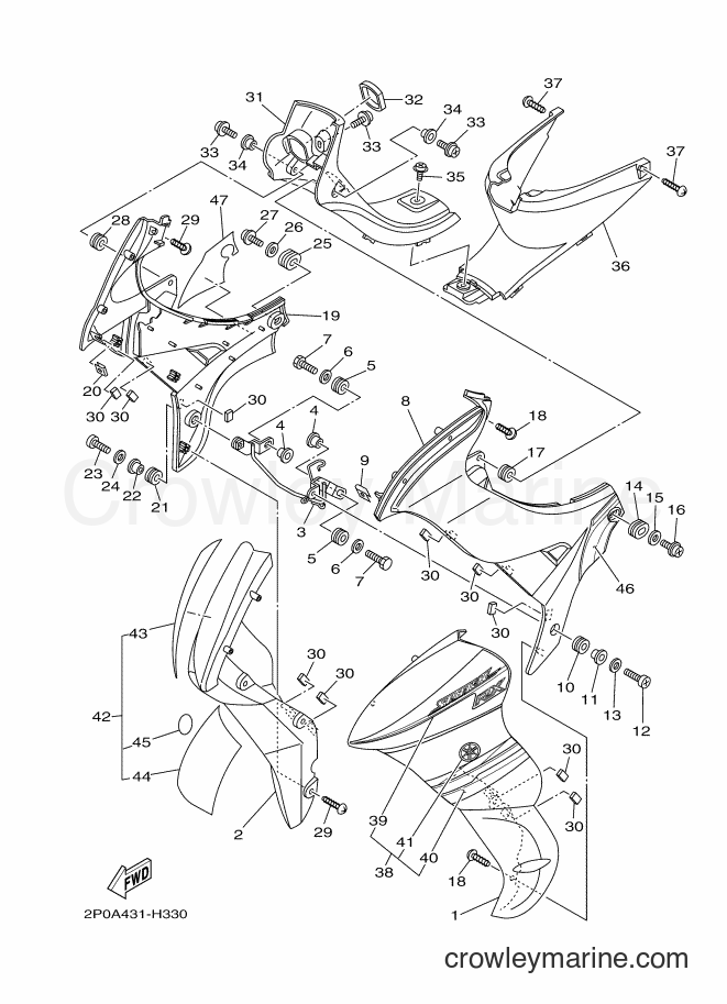2009 Scooter T110S - T110S (2P0A) [010] - LEG SHIELD