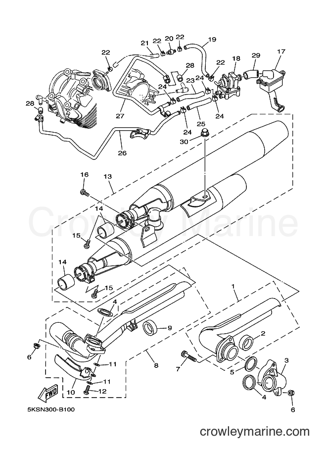 Yamaha Motors XVS1100A (5YSF) [040] - EXHAUST