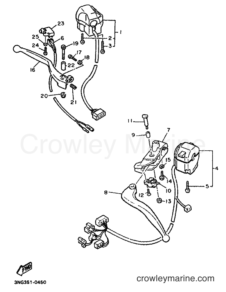 1992 Street Bike XJ900 - XJ900 (4BB2) [999] - HANDLE SWITCH & LEVER