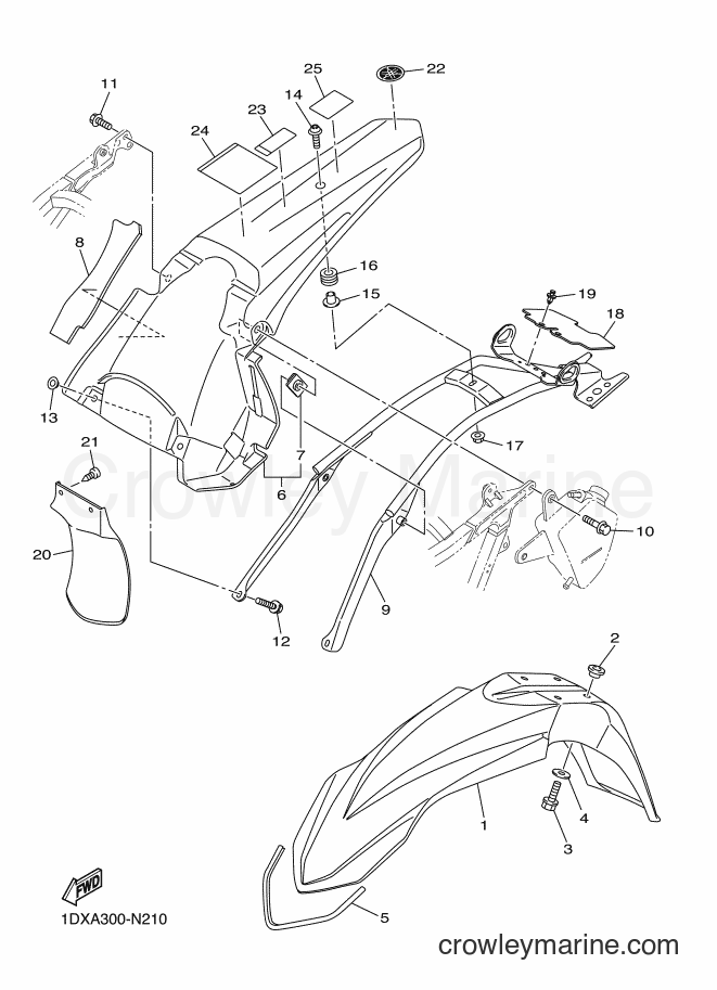2014 Dirt Bike WR450F - WR450F (1DXA) [010] - FENDER