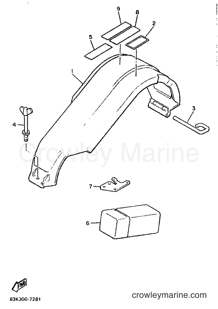1990 Snowmobile PZ480 - PZ480 (86J2) [010] - GUARD & LUGGAGE BOX