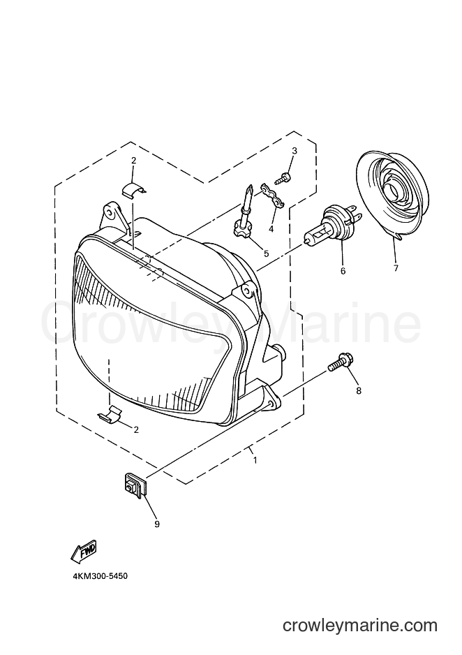 Yamaha Motors XJ900S (4KM5) [100] - HEADLIGHT