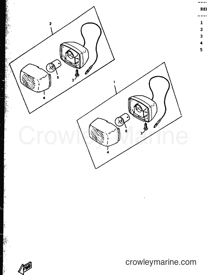 1990 Scooter CW50 - CW50 (3WV1) [999] - CLIGNOTANT