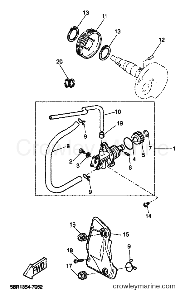 2001 Scooter YQ50 - YQ50 (5PU1) [020] - OIL PUMP