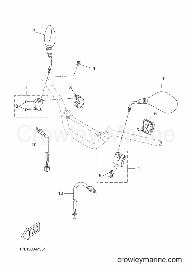 Yamaha Motors NS50N (1PL1) [040] - HANDLE SWITCH & LEVER