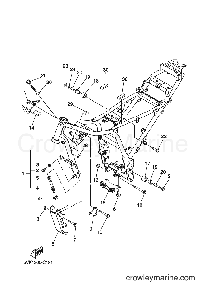 2007 Dirt Bike XT660R - XT660R (5VK8) [010] - FRAME