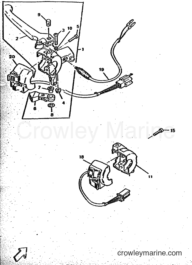 Yamaha Motors CW50 (4RW3) [010] - HANDLE SWITCH & LEVER