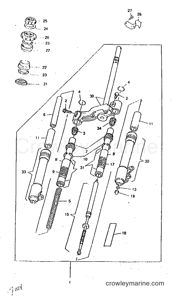 1997 Scooter CW50RSX - CW50RSX (5AY1) [999] - FRONT FORK