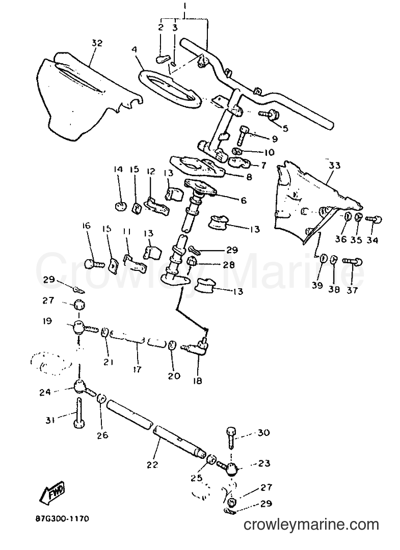 1992 Snowmobile PZ480E - PZ480E (87J3) [010] - STEERING