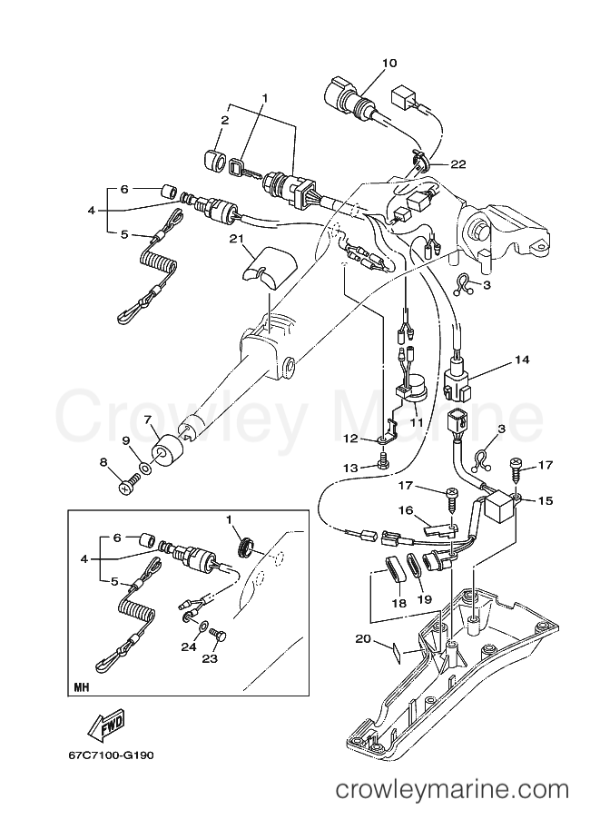 Yamaha Motors F40MJHG (67C7) [400] - STEERING 2