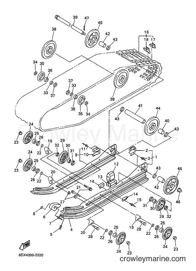 2003 Snowmobile VT500XL - VT500XL (8DX5) [010] - TRACK SUSPENSION 1