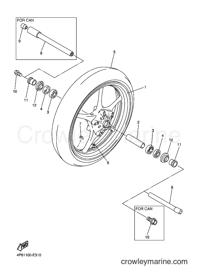 2006 Sport Bike YZF-R6S - YZF-R6S (4P63) [010] - FRONT WHEEL