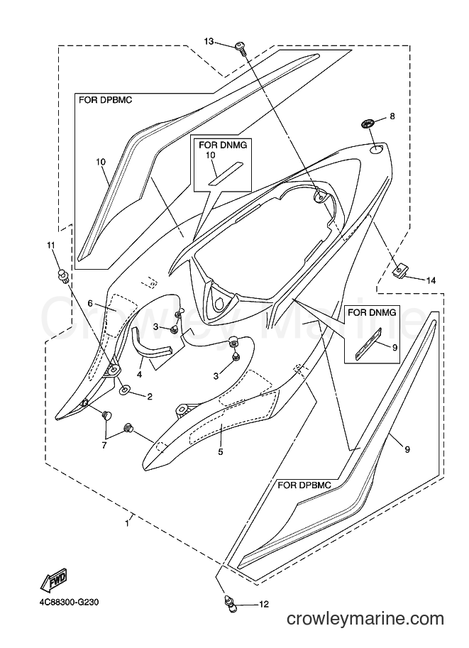 Yamaha Motors YZF-R1 (4C88) [060] - SIDE COVER