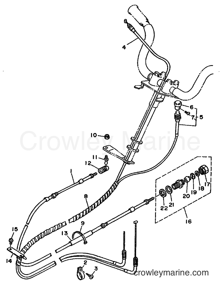 Yamaha Motors WR500 (EU0) [999] - CONTROL CABLE